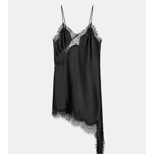 Zara Black Lace Trim Dress